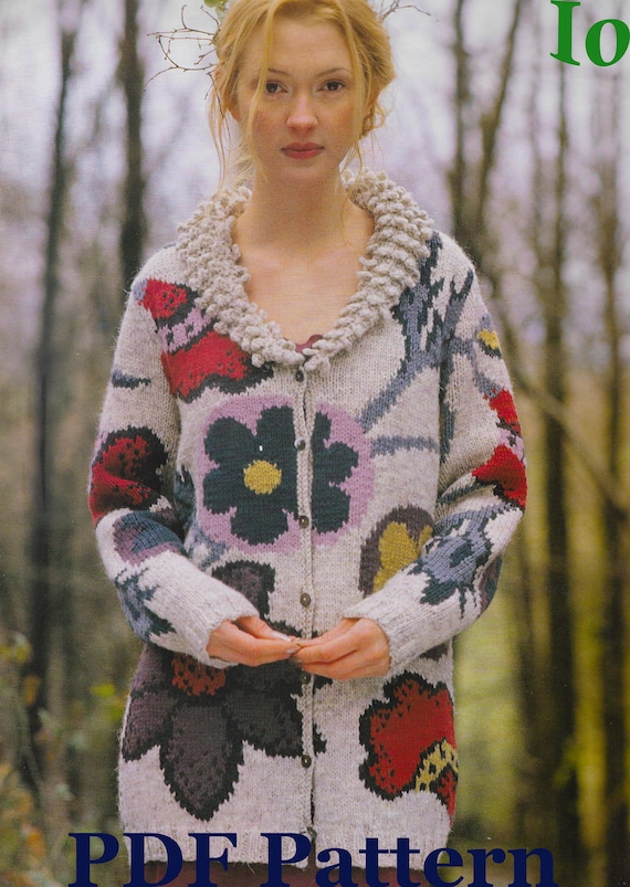 Flora Jacket Knitting Pattern | Vintage 1999 Flower Cardigan