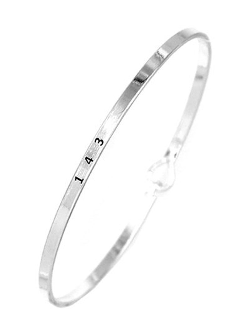 Message Engraved Bracelet Personalized Bracelet Inspirational Bracelet 143 Message Bracelet Message Bracelets For Women