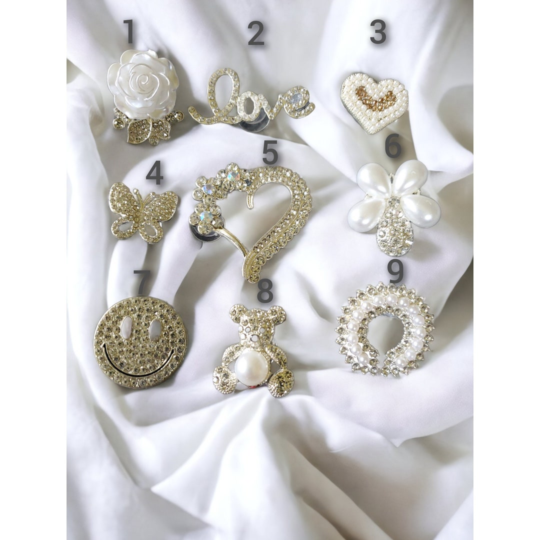 Shoe Charms for Crocs, Rhinestone Jibbitz, Bling Croc Charms, Clog