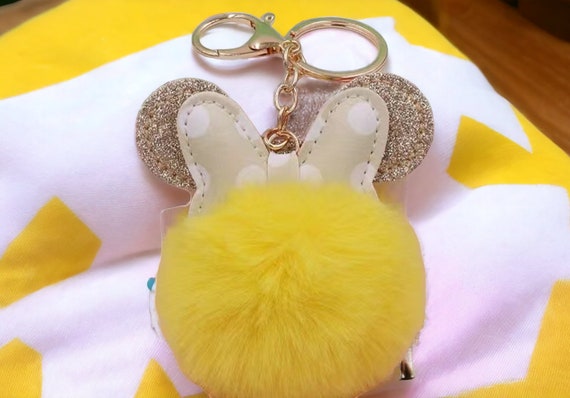 RkBowtique Puff Ball Keychain, Pom Pom Keychain, Cute Fur Ball Accessory, Trendy Key Ring Fob, Soft Bag Pendant, Plush Key Holder, Keychain Ornament