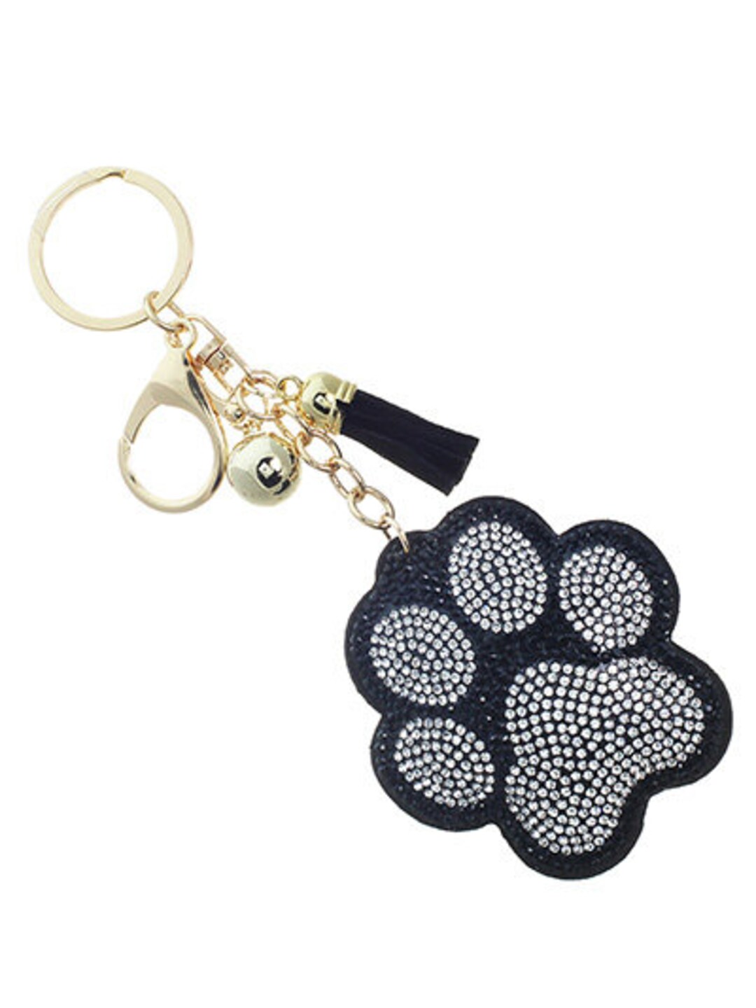 Dog Paw Keychain, Wristlet Keychain, Keychain for Women, Rhinestone Key