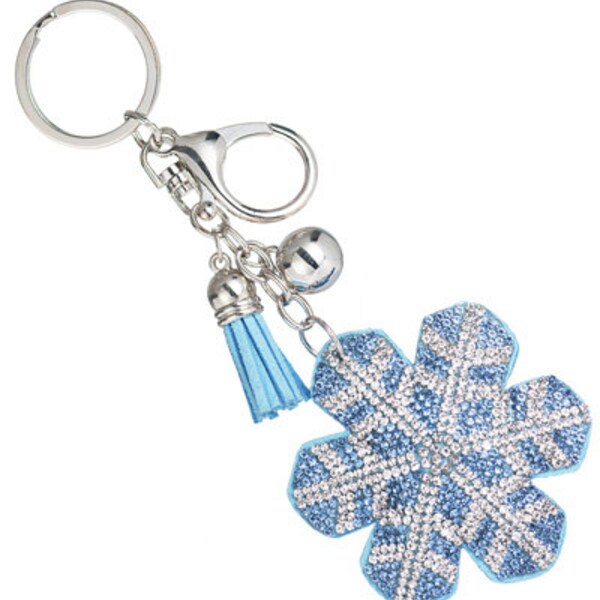 Snowflake Keychain Etsy