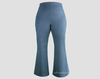 Pants - elephant legs - high waist pants - leggings - flared legs - bell bottom pants - plus size fashion - clothes for womens - plus size