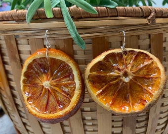 Raspberry Orange Earrings