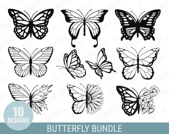 Butterfly svg | Butterfly bundle | Layered Butterfly svg Bundle | Butterfly clipart | Butterflies | EPS, PNG | Butterfly Files for Cricut