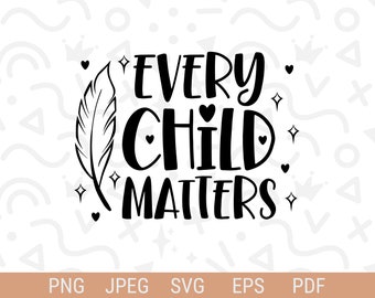 Every Child Matters svg | Orange Shirt Day svg | Awareness svg | Fur Mother Quote | Jpg, Png, EPS, Pdf | Cricut Cut File