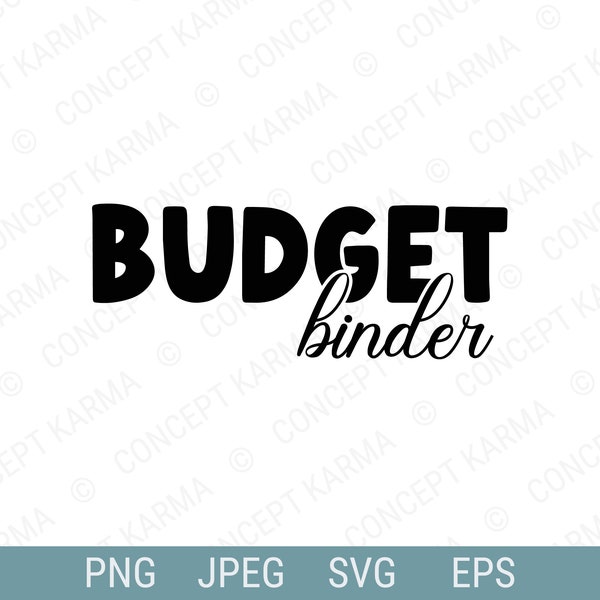 Budget Binder Cover Text svg | Cash Binder Cover Text svg | PNG, JPG, EPS | Digital Download | Cut file for Cricut