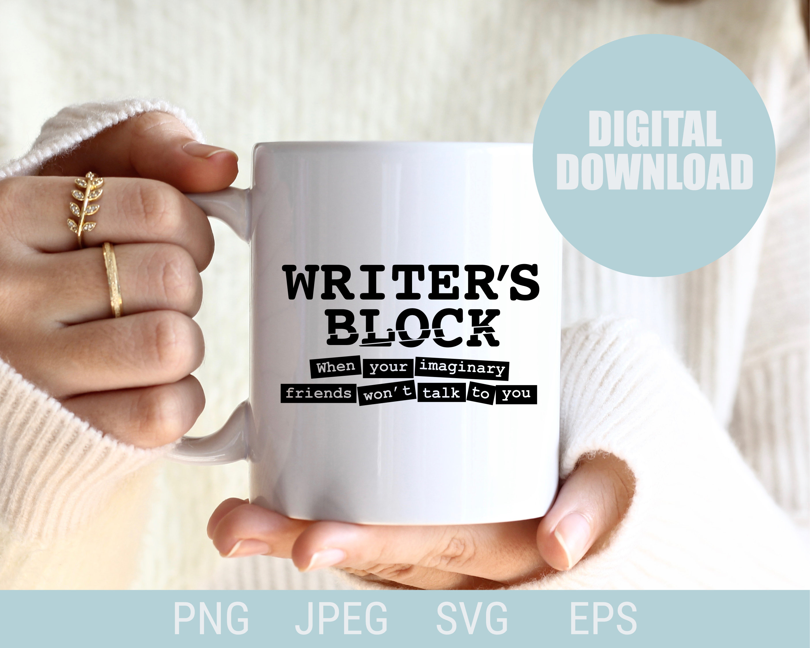 Author Svg Writer Svg Writer's Block Svg Imaginary Friends Svg Book ...