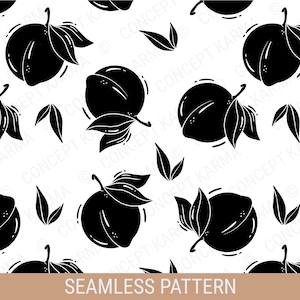 Peach Seamless Pattern svg | Cut File for Cricut | JPG, EPS, PNG | Instant Digital Download.