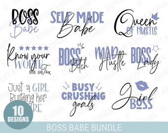 Boss Babe SVG Bundle, Boss Lady, Queen svg, Business Woman SVG, Women Empowerment SVG, Girl Power, Motivacional, Strong woman, Cut File