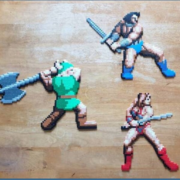 Golden Axe Bead Art