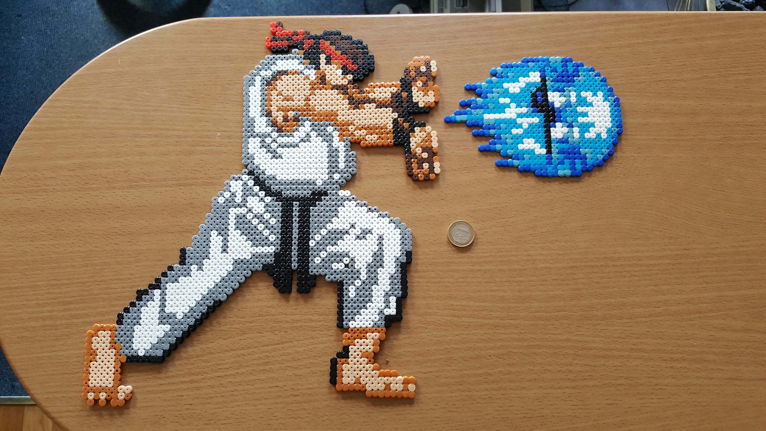 Ryu Hadouken Street Fighter Pixel Bead Art Etsy