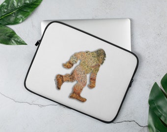 Housse pour ordinateur portable Bigfoot Artwork, néoprène de haute qualité, idéale pour les voyages et le bureau, idée cadeau d'anniversaire insolite