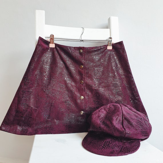 Vintage 1960s 1970s Helter Skelter Snakeskin Mini