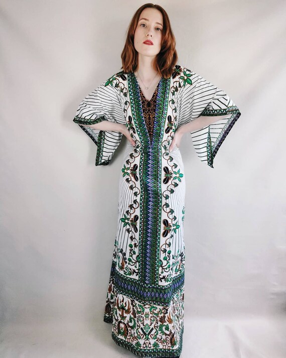 Gauze Cotton Dress Cotton Caftan Gauzy Summer Dress Angel Sleeves Kaftan Handmade Kaftan
