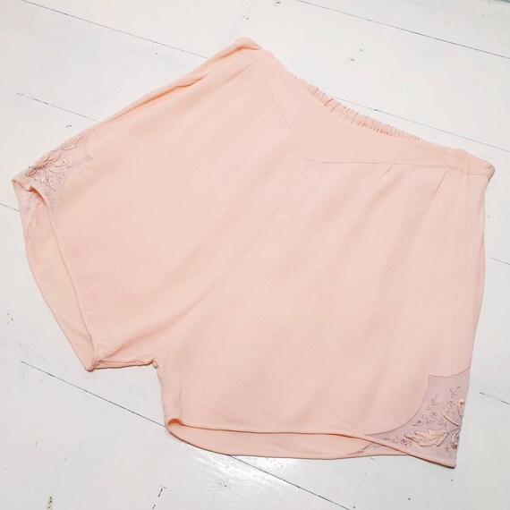 Vintage 1940s Pink silk tap pants XS/S