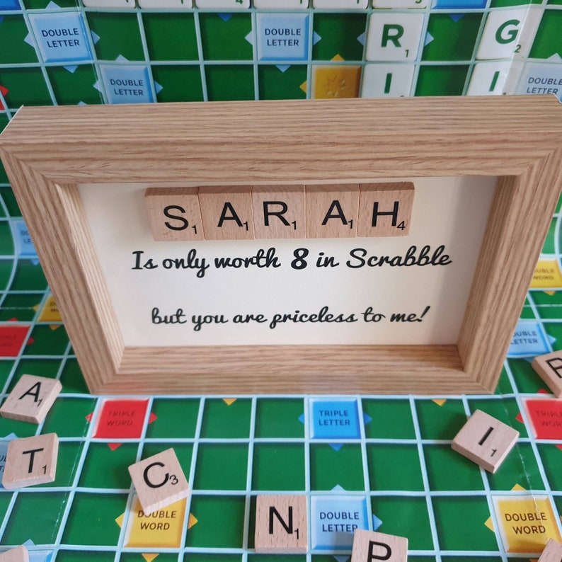 Personalised Name Gift Scrabble Tile Wall Art Gift for Him Etsy UK