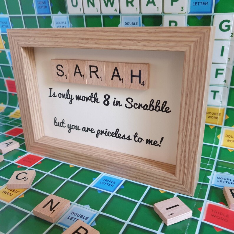 Personalised Name Gift Scrabble Tile Wall Art Gift for Him Etsy UK