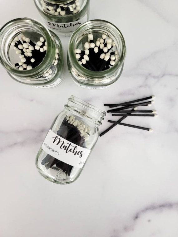 Matches // Match Jars // 50 Matches // Striker on Jar Etsy