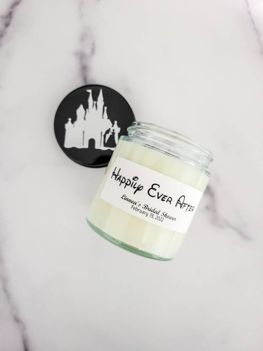 Set of 12 4 Oz Soy Candle Favors // Bridal Shower // Princess Castle ...