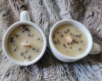 Lavender Tea Cup Candles | Small
