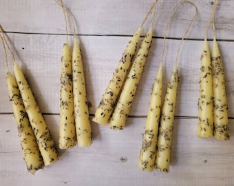 Lavender Hand-Dipped Twin Candles