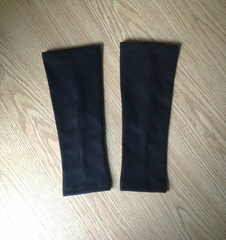 PLUS SIZE Fleece Legwarmers Solid Black Leg Warmers for | Etsy
