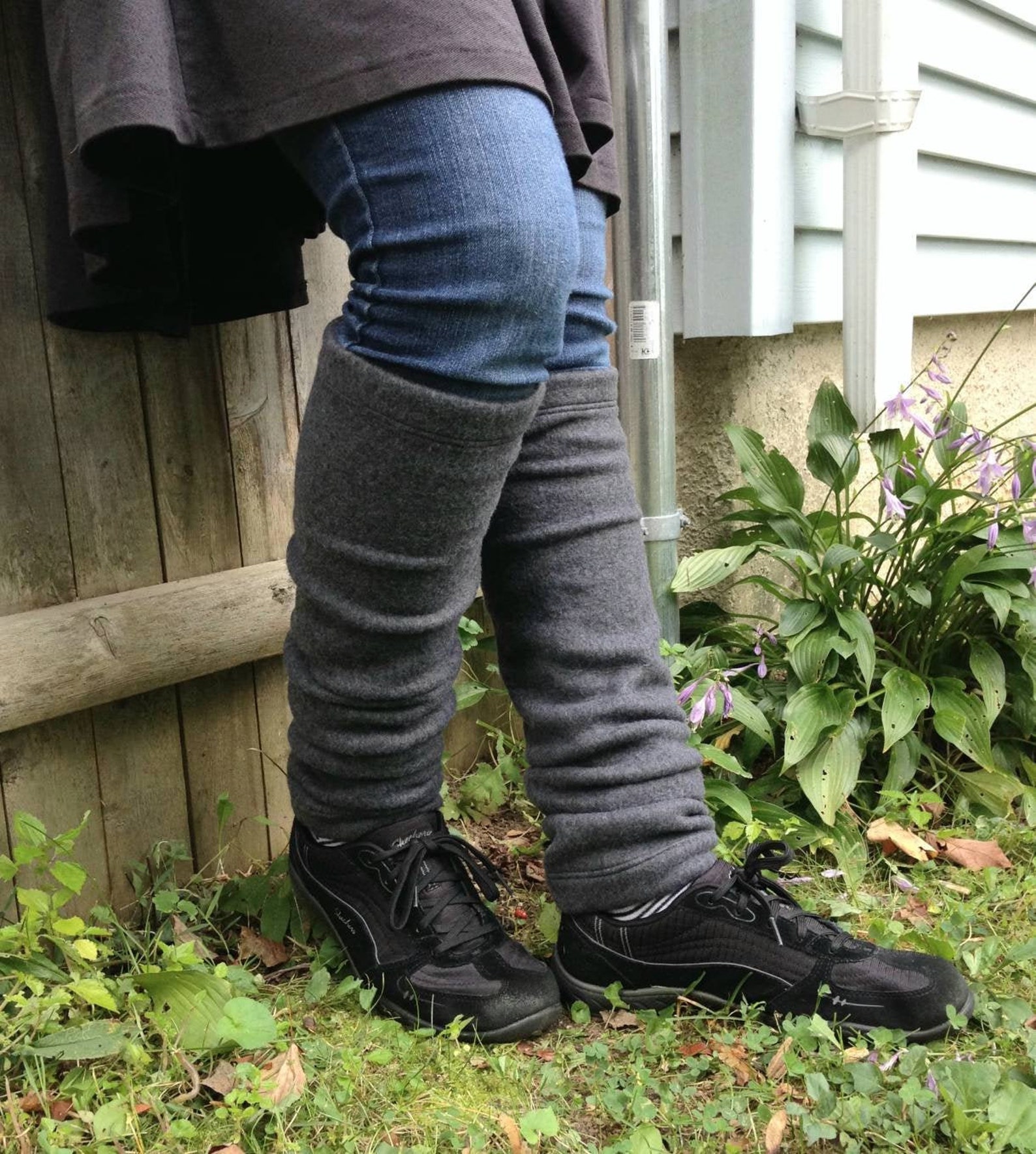 Fleece Legwarmers Charcoal Gray Leg Warmers for Adult Women Etsy UK