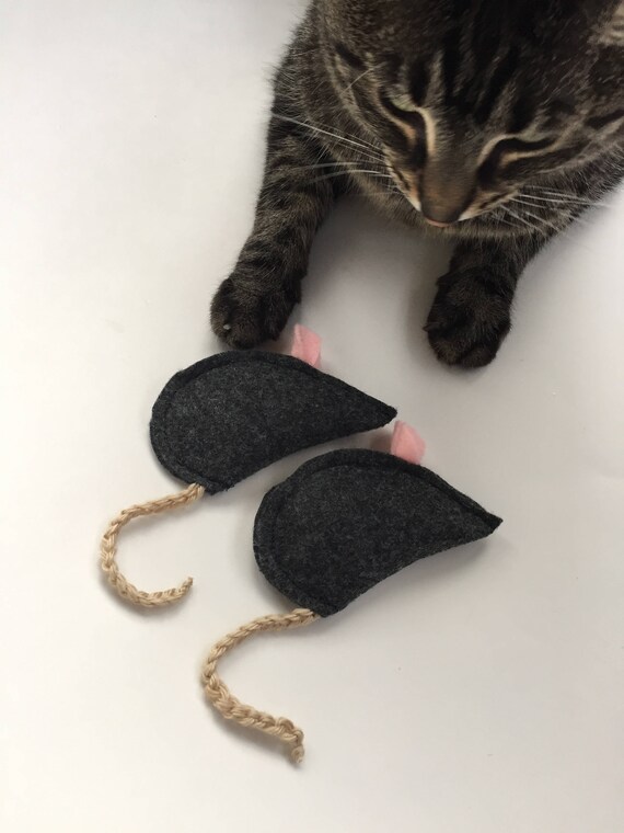 Organic Catnip Mouse Cat Toy Felt Cat Toy Etsy