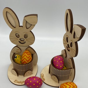 Easter egg holder, Easter egg pot, Easter bunny.