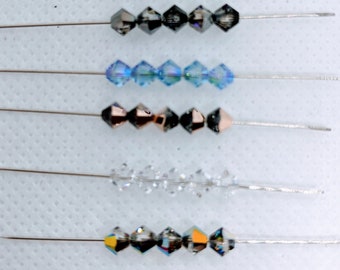 Swarovski Crystal Bicone Beads - 4mm AB Faceted