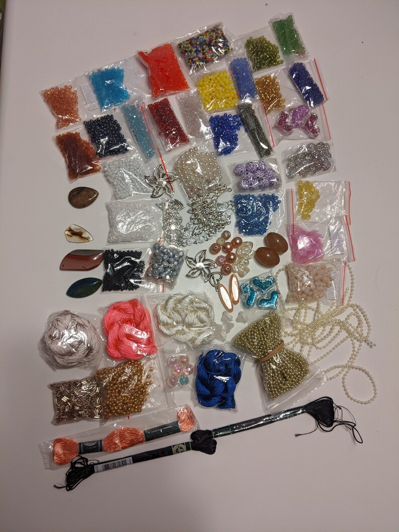 Huge Lot Beads/jewelry Making Supplies 30 'bags' 100 Etsy