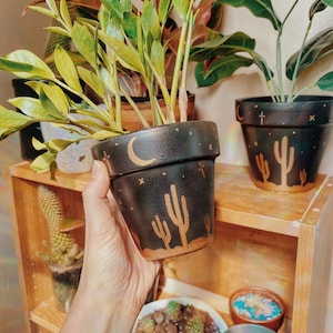 Desert Sky Terracotta Pot | indoor planter pot houseplant pottery clay southwest boho hippie cactus saguaro