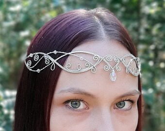 Tiara Elfen Diadem Elfen Tiara Hochzeit Tiara Elfen Diadem Elfen Krone Elfen Kopfschmuck Elfen Haarreif Elfen Schmuck Fee Cosplay Tiara
