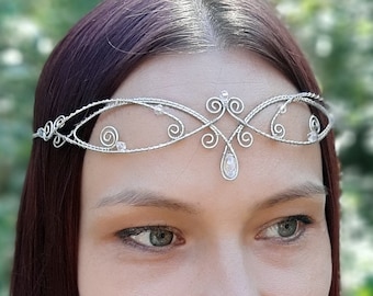 Tiara Elfen Diadem Elfen Tiara Hochzeit Tiara Elfen Diadem Elfen Krone Elfen Kopfschmuck Elfen Haarreif Elfen Schmuck Fee Cosplay Tiara