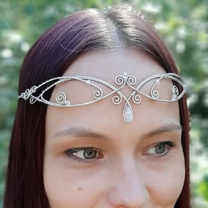 Tiara Elven Tiara Diadem Elvish Tiara Wedding Tiara Elven Diadem Elven Crown Elven Headpiece Elven Circlet Elf Jewelry Fairy Cosplay Tiara