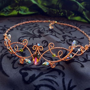Tiara Elven Tiara Diadem Elvish Tiara Rose Gold Tiara Elven Diadem Elven Crown Elven Headpiece Elven Circlet Elf Jewelry Fairy Cosplay Tiara