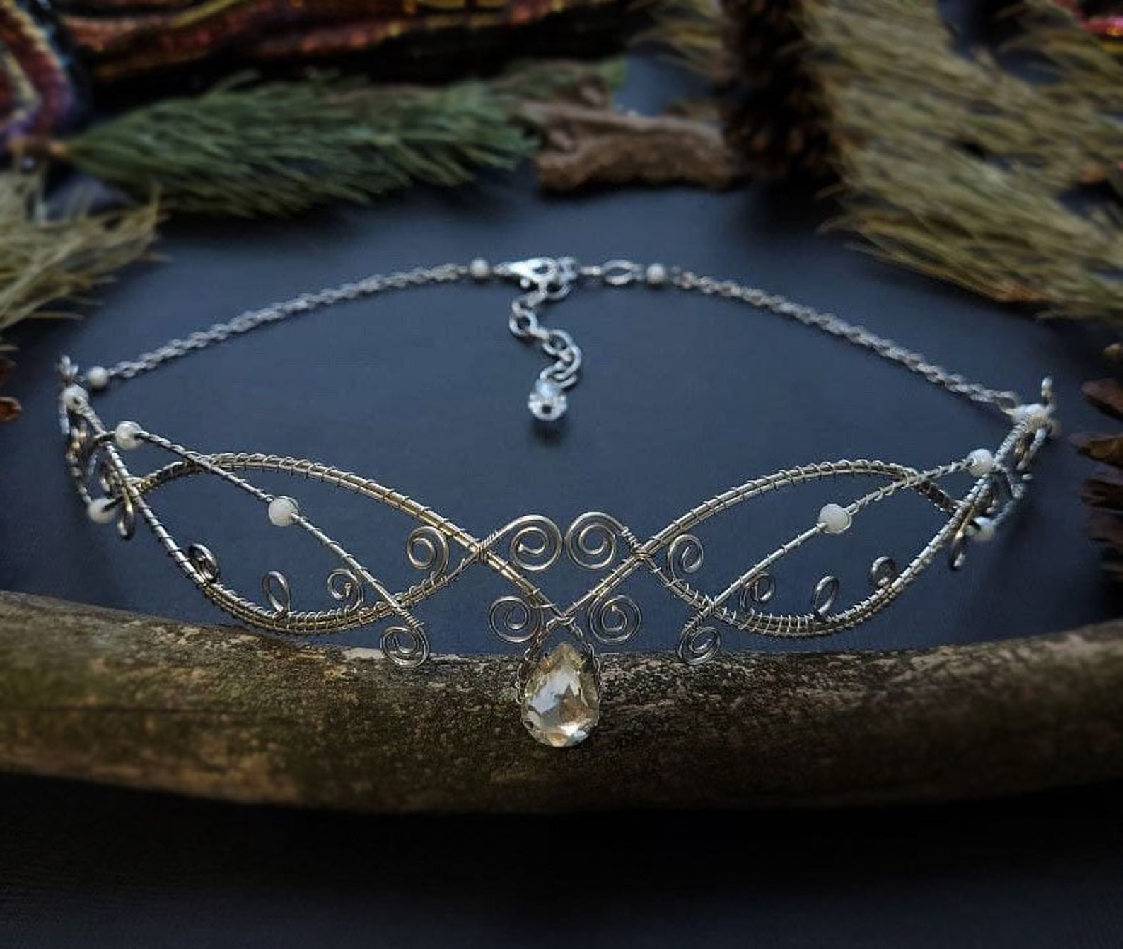 Tiara Elven Tiara Diadem Elvish Tiara Wedding Tiara Elven Etsy