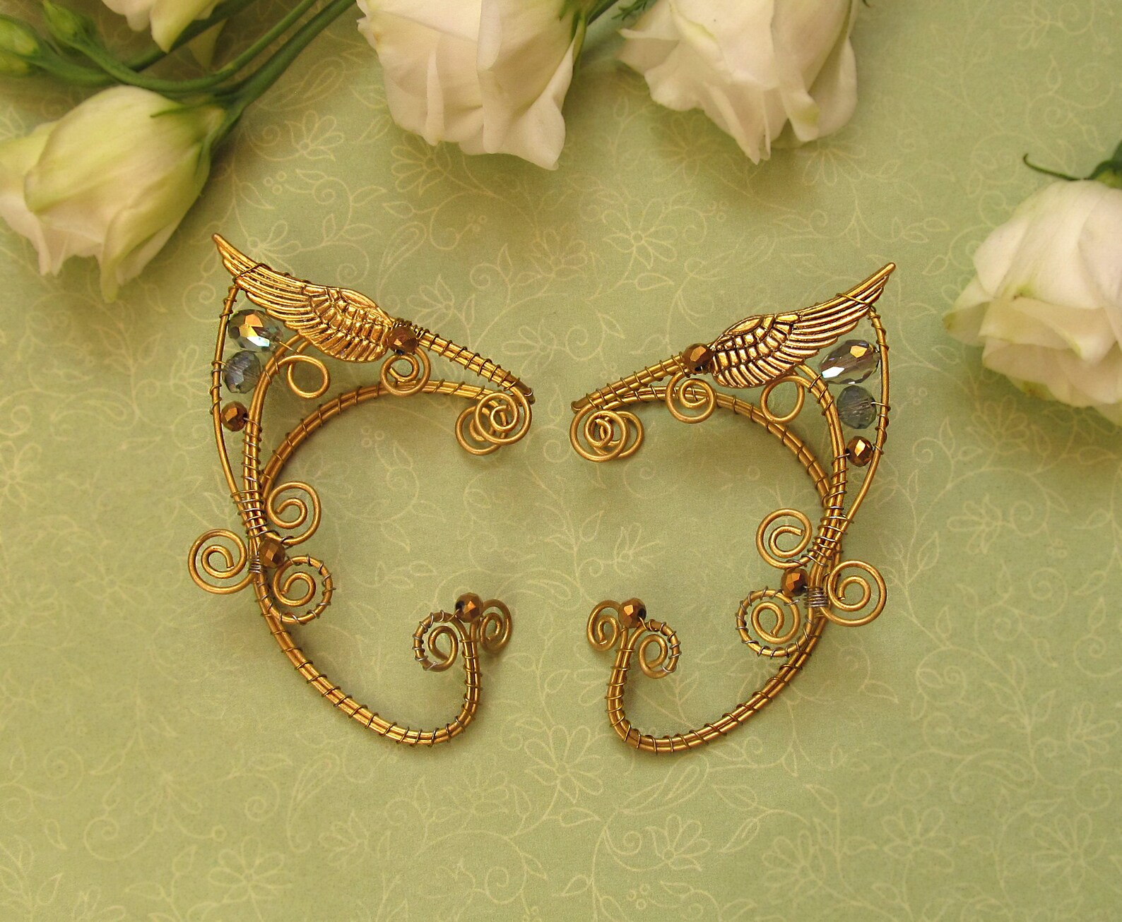 Wings Ear Cuffs Elf Ear Cuff Gold Ear Cuff Elven Ears Elf Etsy