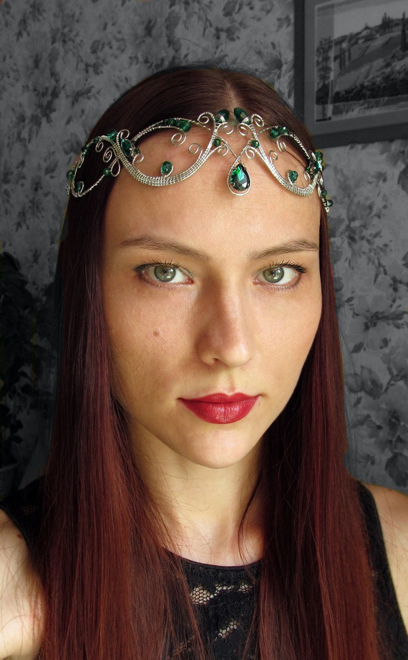 Tiara Elven Tiara Diadem Elvish Tiara Wedding Tiara Elven - Etsy