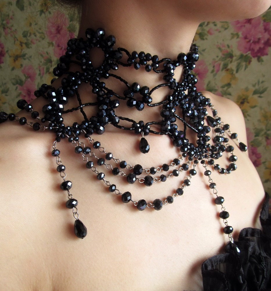 MILAKOO Set di 6 Collana Boho per Donne Collana di Velluto con Ricamo