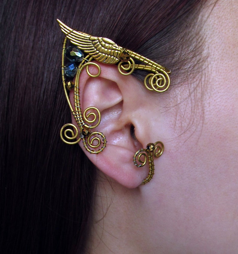 Wings Ear Cuffs Elf Ear Cuff Gold Ear Cuff Elven Ears Elf Etsy