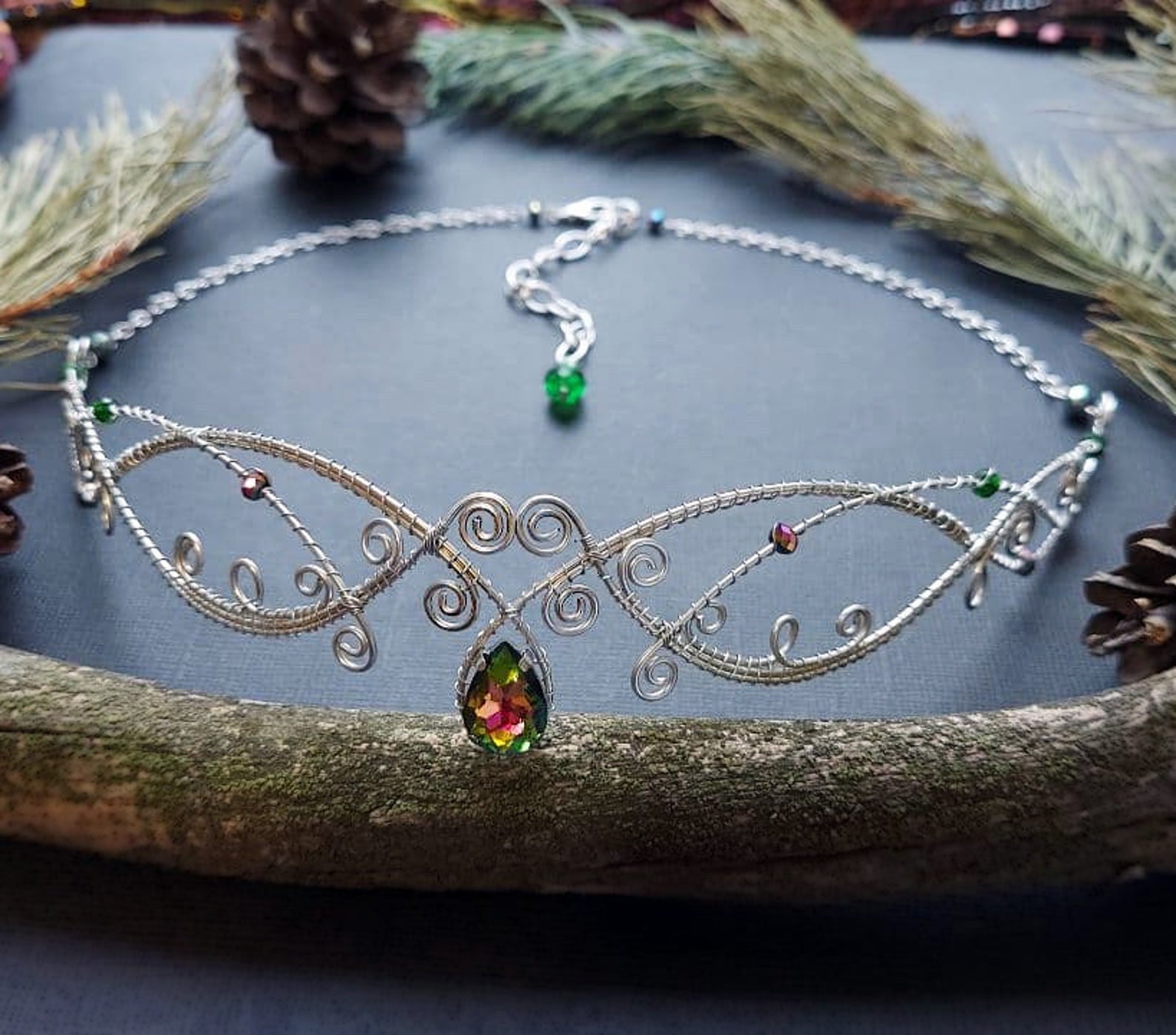 Tiara Elven Tiara Diadem Elvish Tiara Wedding Tiara Elven Etsy