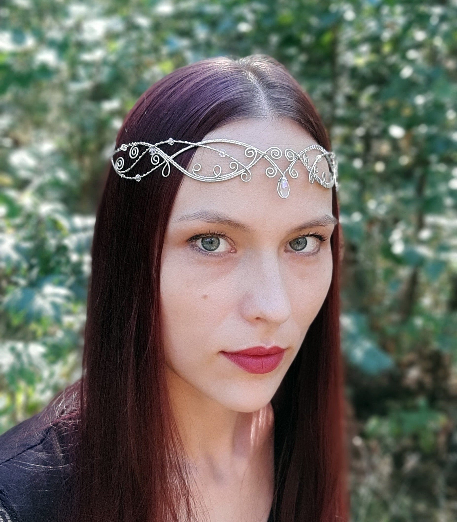 Elfen Diadem Mit Strass & Blattdesign – Grüne Kristallkrone Für Hochzeit, Cosplay & Mottopartys