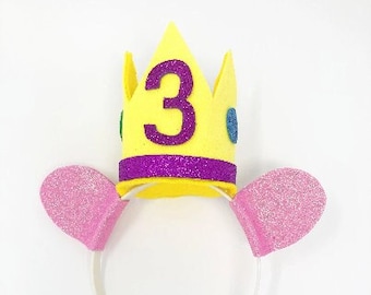 Peppa Pig Birthday Crown Glitter, Peppa Pig Party, Peppa Pig Headband, Peppa Pig Halloween Costume