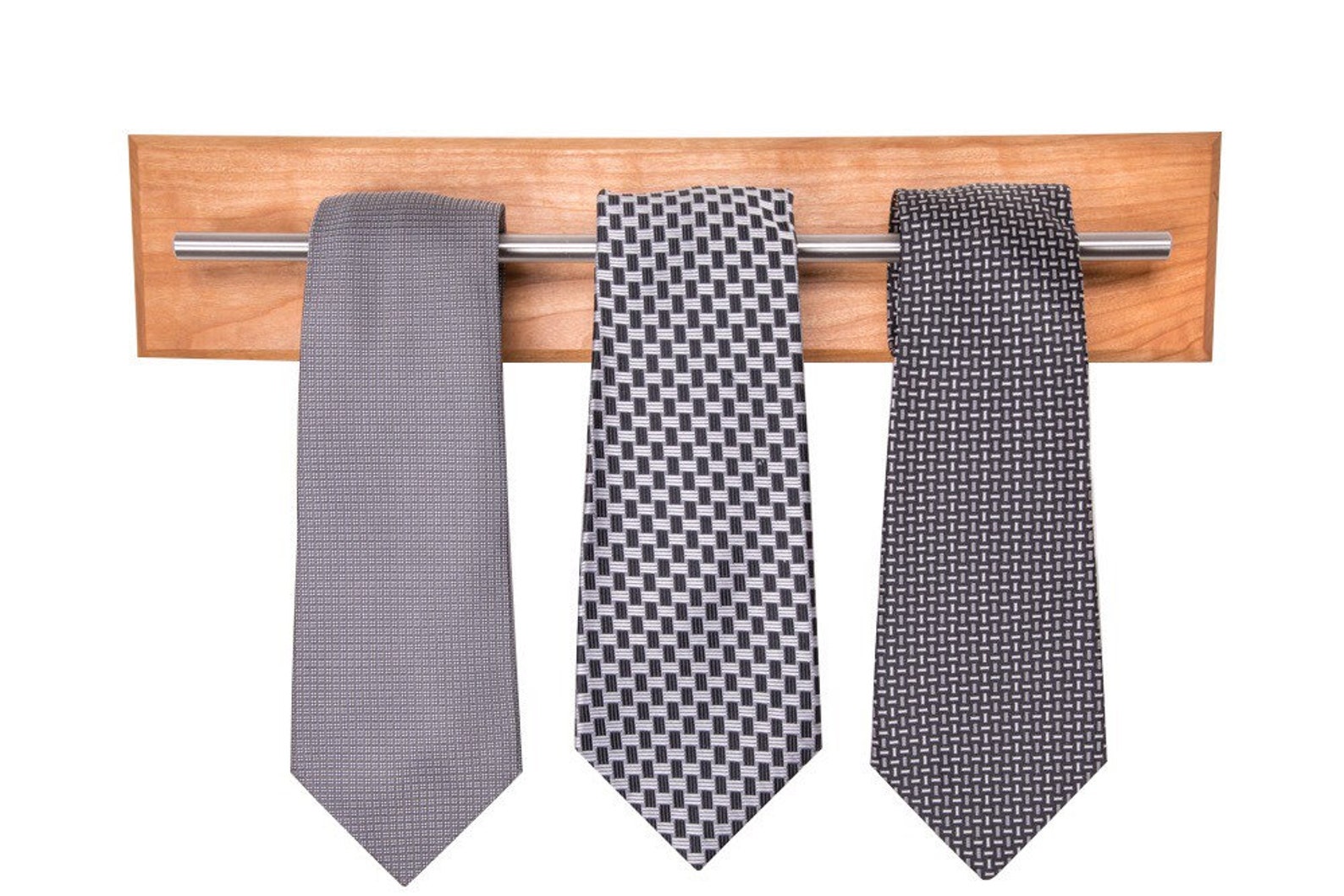 Cherry Wood Pocket Square Rack 18 Scarf or Tie Organizer Etsy