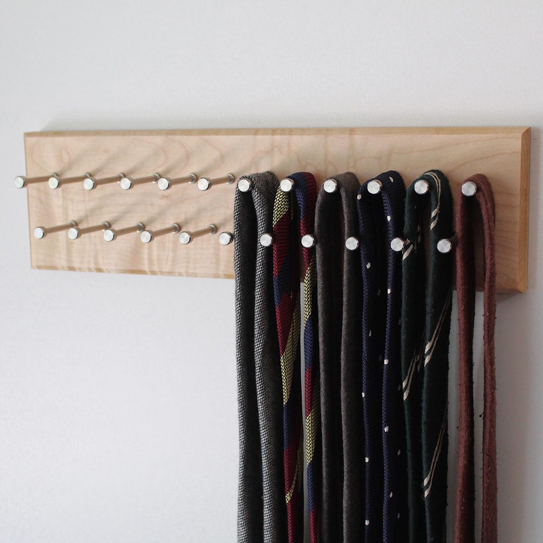 Unique Tie Rack Custom Maple Tie Rack - Etsy