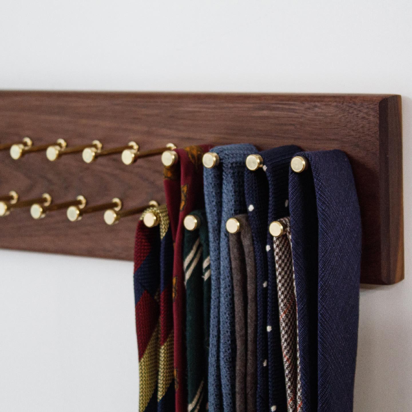 Next Tie Rack Custom Walnut Tie Rack - Etsy
