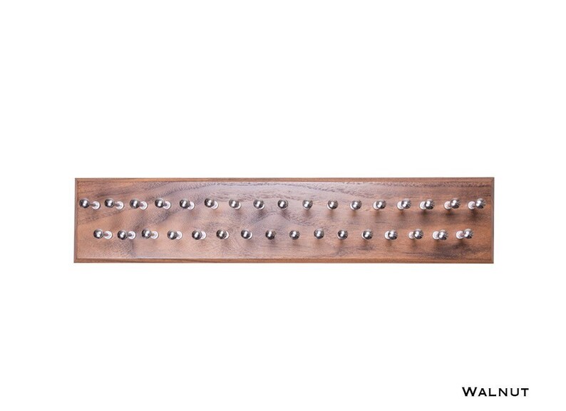 Handmade Walnut Tie Rack 18 33 Pegs Wall Mount Bow Neck Organizer Groomsmen Gift Wood Luxury Men S
