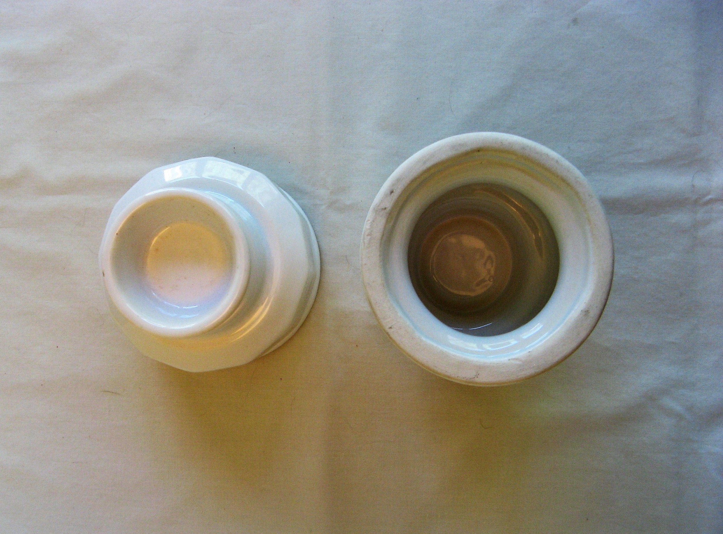 Par de candelabros de cerámica blancas de 2 pulgadas o 3 | Etsy